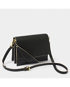 Katie Loxton Marni Faux Croc Small Shoulder Bag - Chocolate